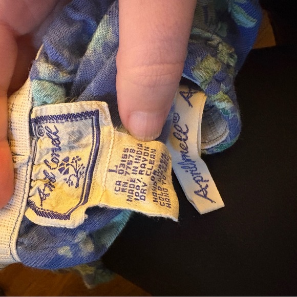 April Cornell Blue and Green Floral Maxi Skirt - Picture 4 of 4